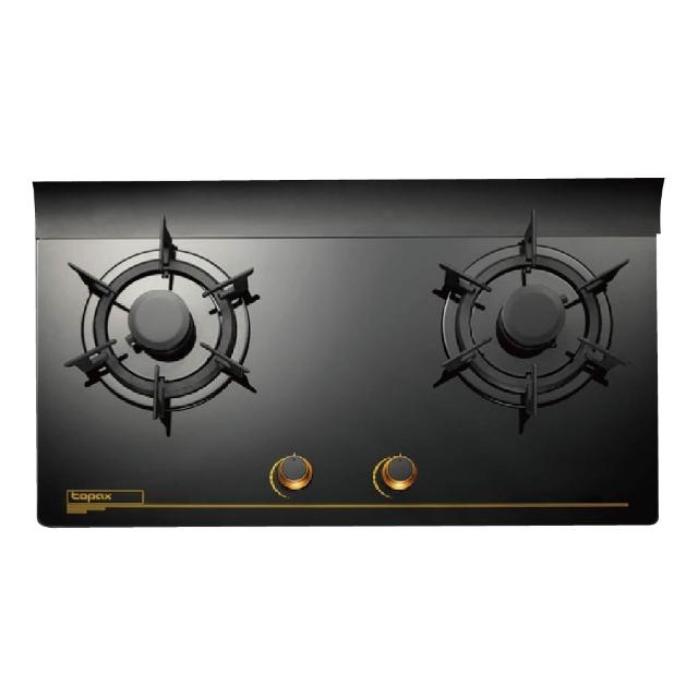 Topax莊頭北 TG-8507 雙口瓦斯爐，臺灣原廠製造，採用耐熱強化玻璃爐臺與鑄鐵蓮花爐頭，提供穩定高效燃燒，電子連續點火設計安全便捷。尺寸適合標準廚房安裝（挖孔670x350mm），支援天然氣與桶裝瓦斯，能源效率第一級，每小時消耗8~9kW，BSMI認證R31525，享1年保固。完美選擇家用廚房升級，提升烹飪效率與安全性。
