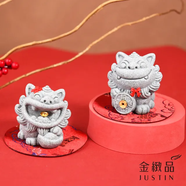 【金緻品】黃金擺件 祈福小石像 0.04錢 多選 石獅子 元寶 古錢 小金豆 月老 媽祖 水晶樹 9999純金招財擺飾