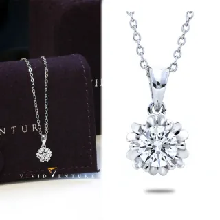 【Vividventure 亞帝芬奇】GIA 30分 FSI2 3VG 八心八箭 天然鑽石 真鑽 項鍊 璀璨精彩(14K金台)