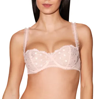 【Aubade】調情蕾絲無襯內衣 性感內衣 法國內衣 女內衣(FF-嫩粉橘)