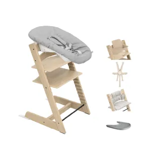 【STOKKE 官方直營】Tripp Trapp成長椅0-99Y豪華組合-橡木(兒童/餐椅/學習椅)