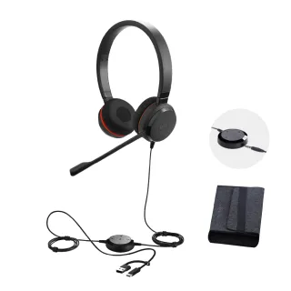 【Jabra】官方直營 Evolve 30II MS 有線貼耳式商務會議耳機麥克風(頭戴式立體聲遠距教學耳機麥克風)