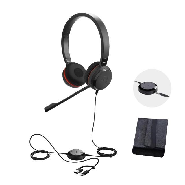 【Jabra】官方直營 Evolve 30II MS 有線貼耳式商務會議耳機麥克風(頭戴式立體聲遠距教學耳機麥克風)