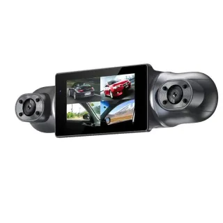 【JINPEI 錦沛】四鏡頭、車前、車後、車內、WIFI 即時傳輸 汽車行車記錄 贈64GB(行車紀錄器)