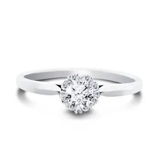 【Vividventure 亞帝芬奇】GIA 30分 FSI2 3VG 八心八箭 天然鑽石 真鑽 戒指 微光(14K金台)