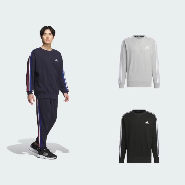【adidas 愛迪達】ESSENTIALS 長袖上衣 T恤 吸濕排汗 男女款 多款任選(JW6931/JW6933/JW6929)