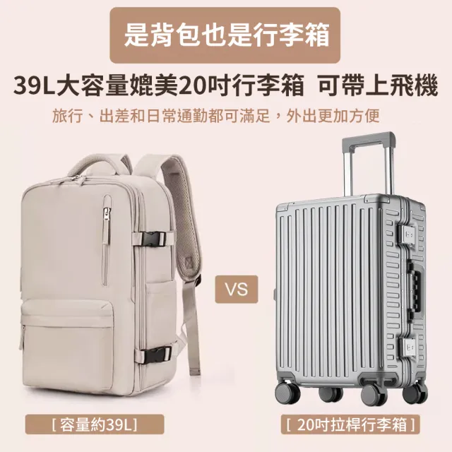 舒而嘉 大容量多功能防潑水包 後背包 防水包  旅行背包 旅行包 輕量 廉航 登機包 行李箱背包