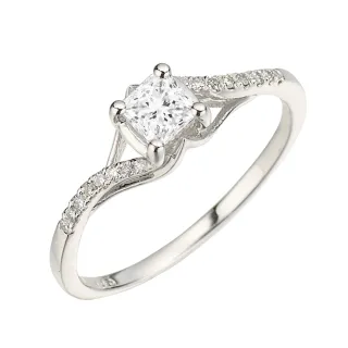 【Vividventure 亞帝芬奇】GIA 30分 FVS2 天然鑽石 真鑽 戒指 別緻(14K金台)