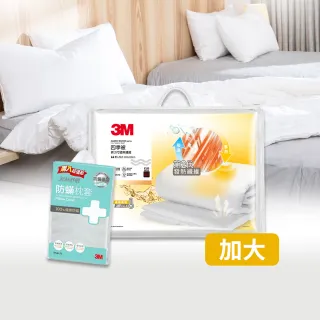 【3M】發熱纖維可水洗四季被NZ250+防蹣枕套2入(雙人加大8x7)