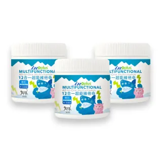 【IN-Plus】犬貓 12合1超能維他命x3罐(β葡聚糖 維生素C Omega-3 葉黃素 茶胺酸 免疫蛋白)
