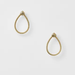 【agete】10K水滴畫框耳環