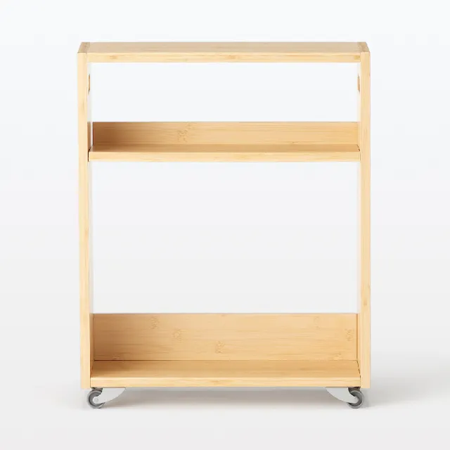 【MUJI 無印良品】竹材薄型推車/小約寬15×深45×高56cm 重量約4.5kg