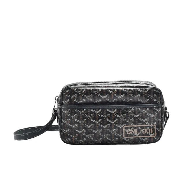 【GOYARD 高雅德】米蘭NO.1限量款經典CAP-VERT LOGO帆布拉鍊斜背相機包(限量001號-深綠色CAVGENPMLT-GREEN)