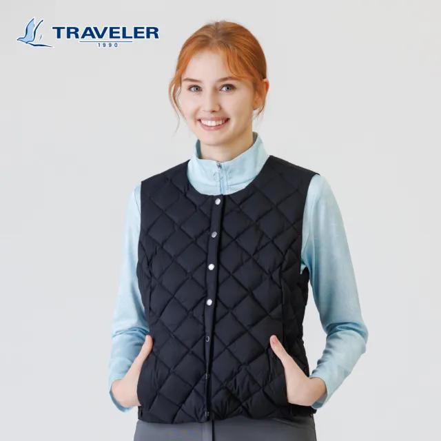 【TRAVELER 旅行者】女款防風撥水羽絨背心|252TR307