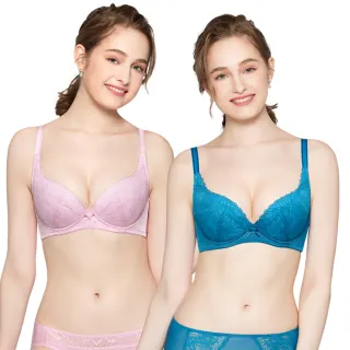 【Swear 思薇爾】2件組花覓系列B-E罩蕾絲包覆女內衣(2色各1)
