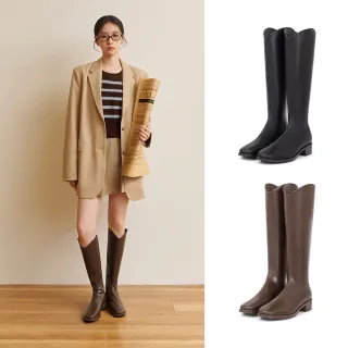 【D+AF】氣場升級小V口方頭瘦瘦長靴