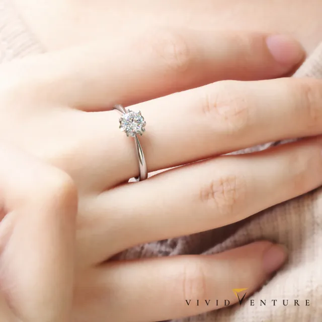 【Vividventure 亞帝芬奇】情侶對戒 14K 天然鑽石 GIA 30分 FSI2 鑽戒+20分 鑽石 男戒 愛的璀璨(結婚 求婚)