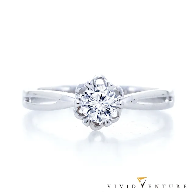 【Vividventure 亞帝芬奇】14K 天然鑽石 GIA 30分 FSI2 戒指+10分 鑽石 男戒 愛的綻放(對戒 結婚 套組)