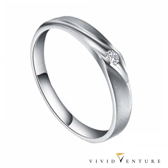 【Vividventure 亞帝芬奇】14K 天然鑽石 GIA 30分 FSI2 戒指+10分 鑽石 男戒 愛的綻放(對戒 結婚 套組)