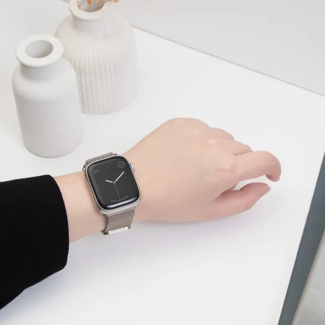 【General】Apple Watch 錶帶 S10/9/8/7/6/5/4/3/2/1/SE系列/Ultra系列 米蘭磁吸錶帶(手錶 錶帶)