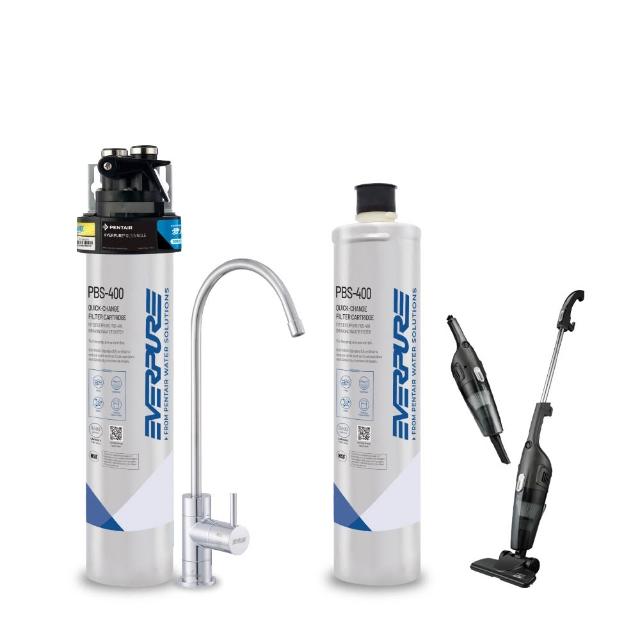 【EVERPURE 愛惠浦】櫥下型 PURVIVE-PBS400無鉛龍頭生飲淨水器+備用主濾芯