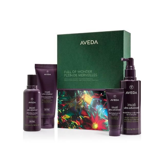 【AVEDA】佳節系列-世界之巔(蘊活煥欣洗髮精100ml+潤髮乳100ml+蘊活煥欣豐盈菁華150ml+增量強韌乳25ml)
