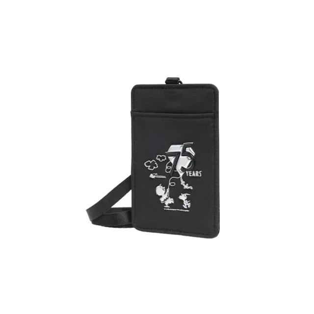 【OUTDOOR】SNOOPY史努比75週年票卡證件套-黑色 BCP24Q16BK