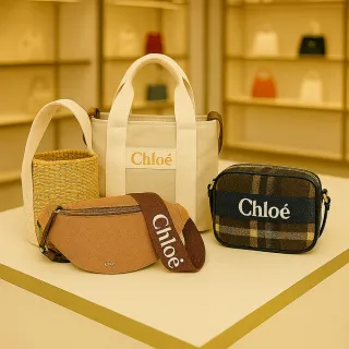 【Chloe’ 蔻依】經典LOGO帆布包/相機包(多款選)