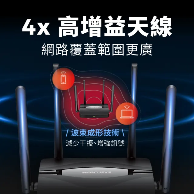 【Mercusys 水星】Wi-Fi 7 雙頻 BE3600 無線網路 WiFi 路由器 分享器 MOD/VPN/EasyMesh(MR25BE)