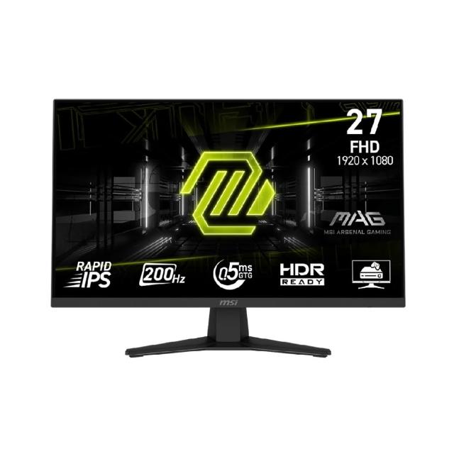 5入組★【MSI 微星】MAG 274F 27型 Rapid IPS FHD 200Hz 電競螢幕(Adaptive-Sync/0.5ms)