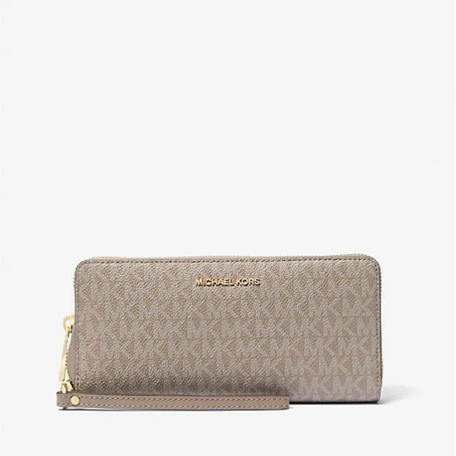 【Michael Kors】Michael Kors 大號徽標歐式錢包-奶茶色-32T2GJ6T3B