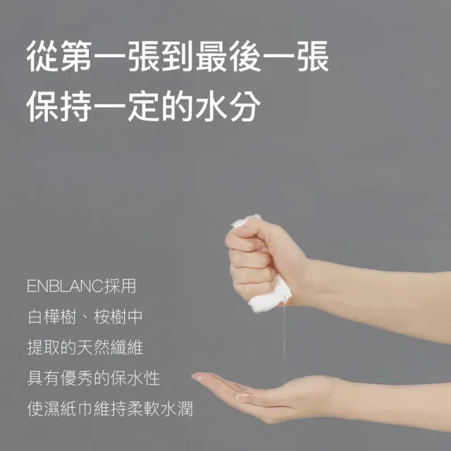 【ENBLANC】極厚黑珍珠｜有蓋大包濕紙巾｜70抽10包(銀離子抗菌專利包裝)