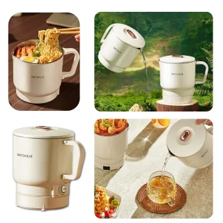 【FAJI】折疊電熱燒水壺 不鏽鋼電熱水杯 全自動迷你小型燒水壺 快煮壺 養生壺 辦公旅行家用 800ml 新年禮物