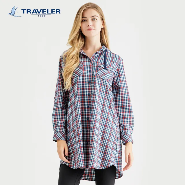 【TRAVELER 旅行者】多款女款吸排抗UV保暖可捲收袖襯衫｜242TR706.12(吸排/抗UV/襯衫)