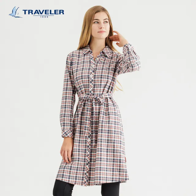 【TRAVELER 旅行者】多款女款吸排抗UV保暖可捲收袖襯衫|242TR706.12(吸排/抗UV/襯衫)