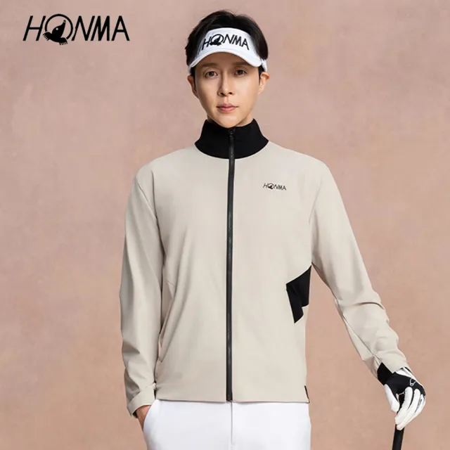 【HONMA 本間高爾夫】男士針織彈力外套 2025秋冬新款 日本高爾夫專業品牌(L~XXL 棕/黑色 任選HMLQ302R541)