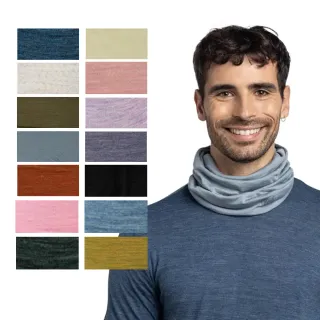 【BUFF】舒適素面 125 gsm 美麗諾羊毛頭巾(自行車/羊毛頭巾/美麗諾/Merino)