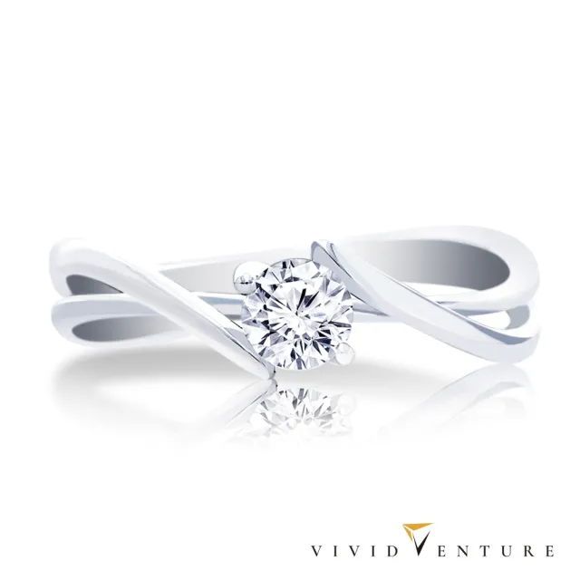 【Vividventure 亞帝芬奇】14K 天然鑽石 GIA 30分 FSI2 戒指+10分 鑽石 男戒 永恆真諦(對戒 結婚 套組)