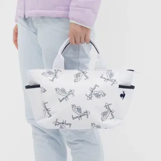 【LE COQ SPORTIF 公雞】高爾夫系列 女款白色時尚耐用高爾夫女性多功能包衣物袋 QLW0J544