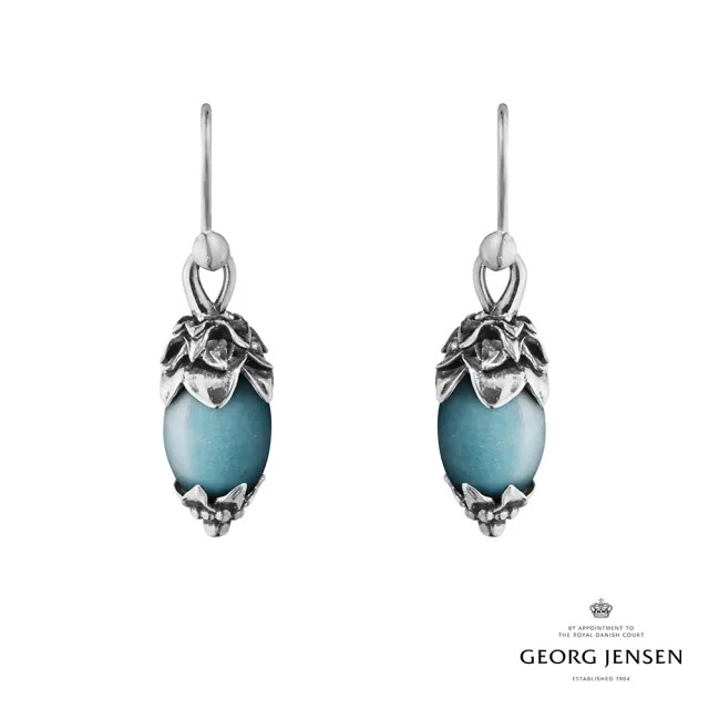 【Georg Jensen 喬治傑生】2026 HERITAGE 耳環(氧化純銀 藍石英)