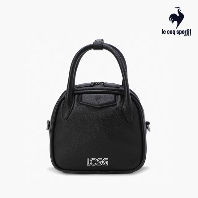【LE COQ SPORTIF 公雞】高爾夫系列 女款黑色獨特設計實用單肩衣物袋 QLW0K581