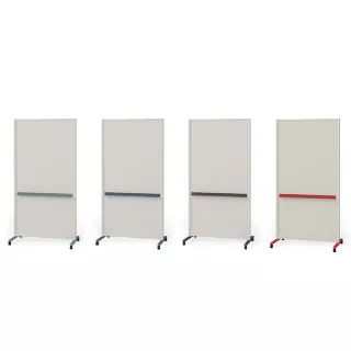 【PLUS 普樂士】極簡灰雙面屏風白板 極簡綠/極簡橘/極簡棕/極簡藍 /台 PWC-0918DCK