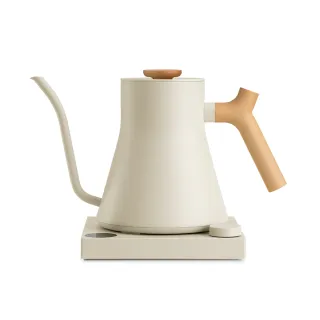 【FELLOW】Stagg EKG Pro 電子溫控手沖壺 芝麻白 600ml(旗艦版/搭配楓木實木把手)