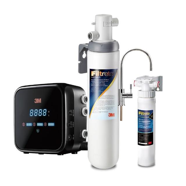 【加碼送樹脂軟水系統】3M G1000 UV殺菌智能飲水監控器-S004可生飲淨水器超值組(新型鵝頸龍頭+到府安裝)