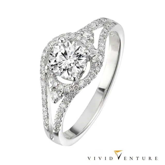 【Vividventure 亞帝芬奇】鉑金 GIA 50分 DVVS2 3VG 八心八箭 天然鑽石 真鑽 戒指 追逐夢想