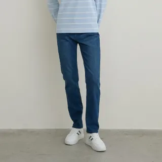 【GIORDANO 佐丹奴】女裝鬆緊腰休閒牛仔長褲(63 深藍)