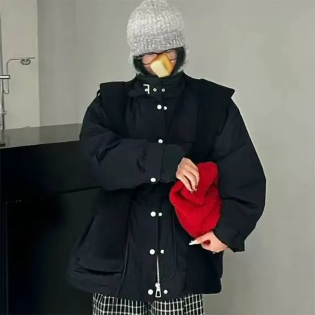 【巴黎精品】頂級真羽絨外套90%鵝絨羽絨衣秋冬外套上衣大碼休閒女裝(針織圍巾帽長款6色n1lr32)