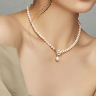 【Gulicc】買一送一 珍愛典藏輕奢 水晶珍珠項鍊(雙12 聖誕節 生日 鎖骨鍊 項鍊 飾品 禮物)