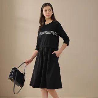 YASA 日系顯瘦羅馬棉層次洋裝