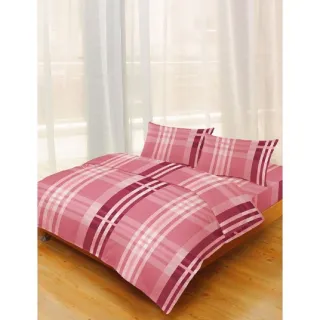 【LAMINA】混紡單人被套-粉彩格紋